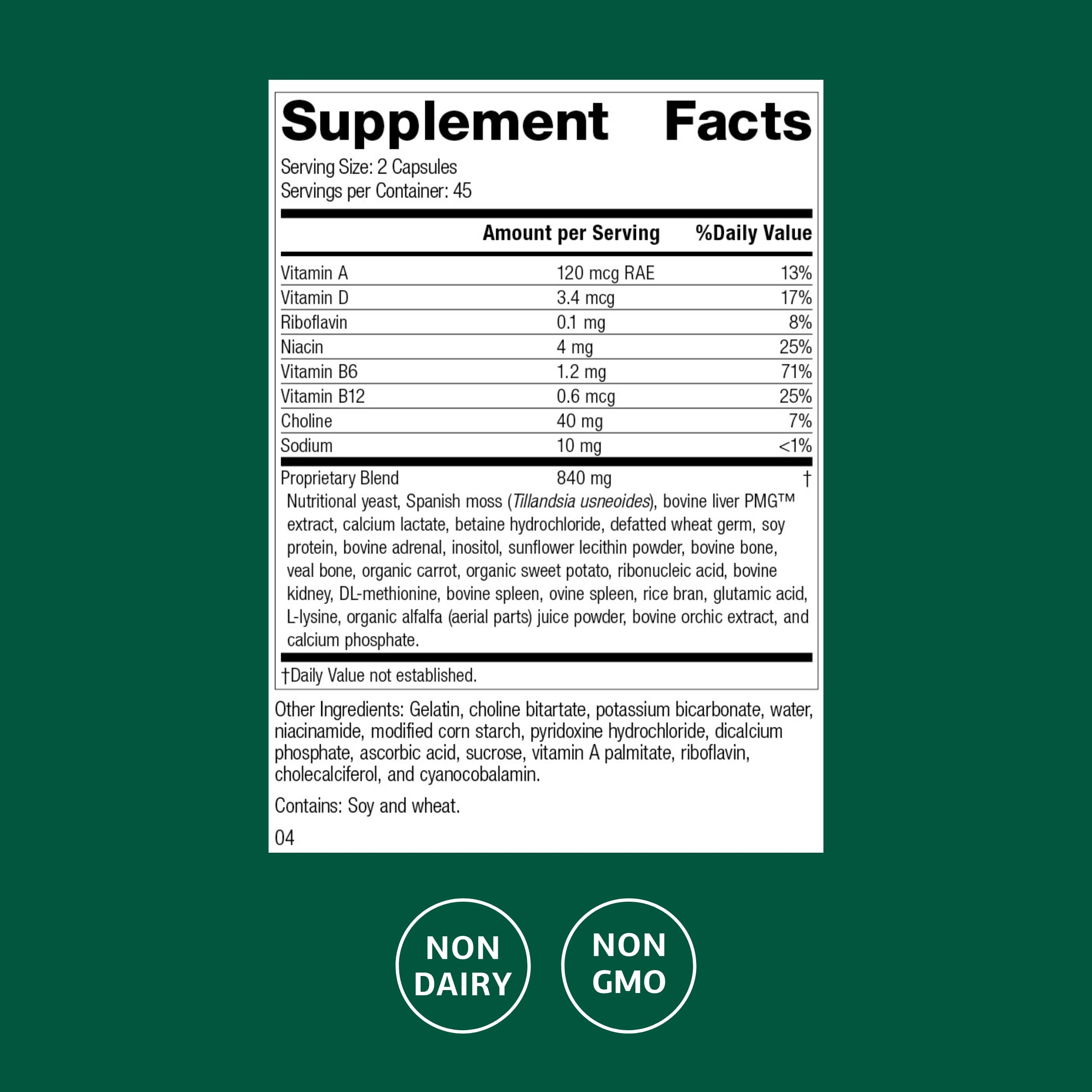 Senaplex bottle label highlights brain and cellular health benefits.