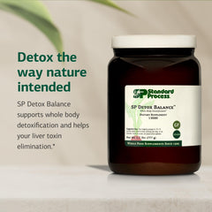 SP Detox Balance ingredients highlight pea protein and plant-based fibers.