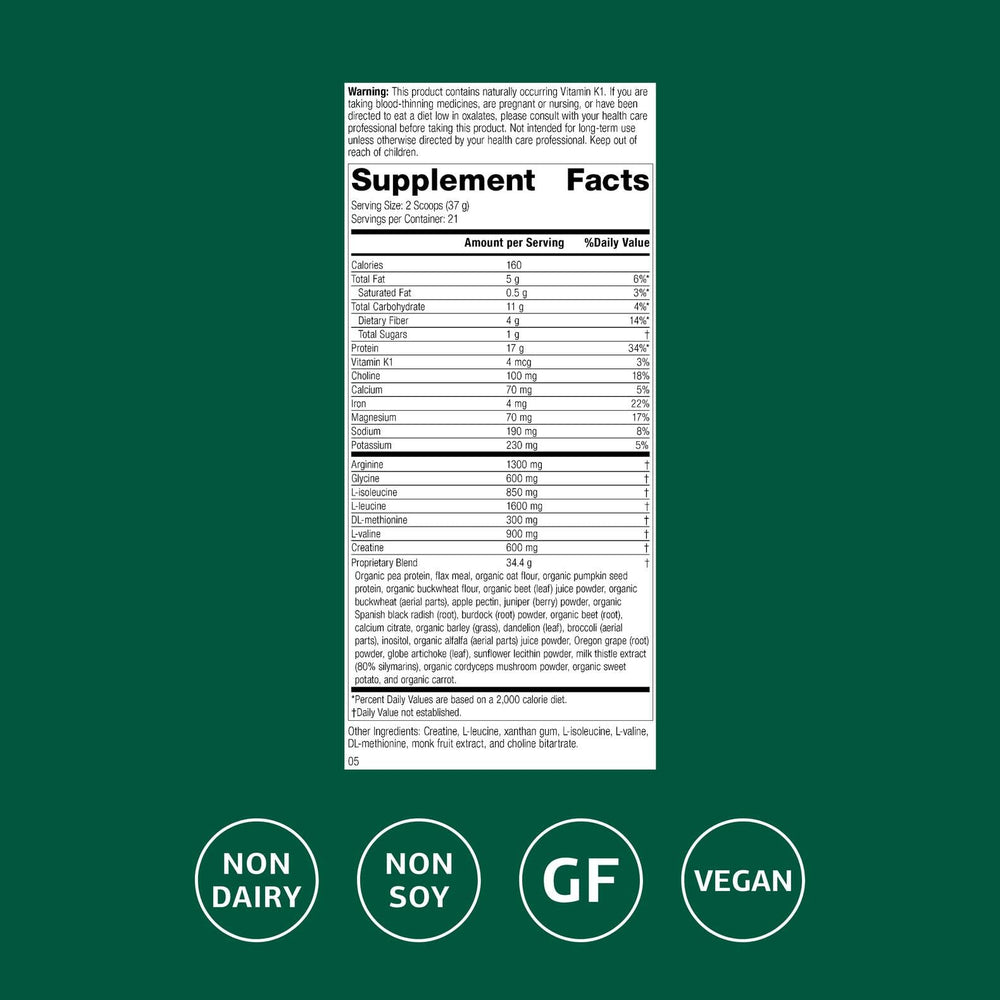 Close-up of SP Detox Balance label highlighting vegan and gluten-free attributes for dietary flexibility