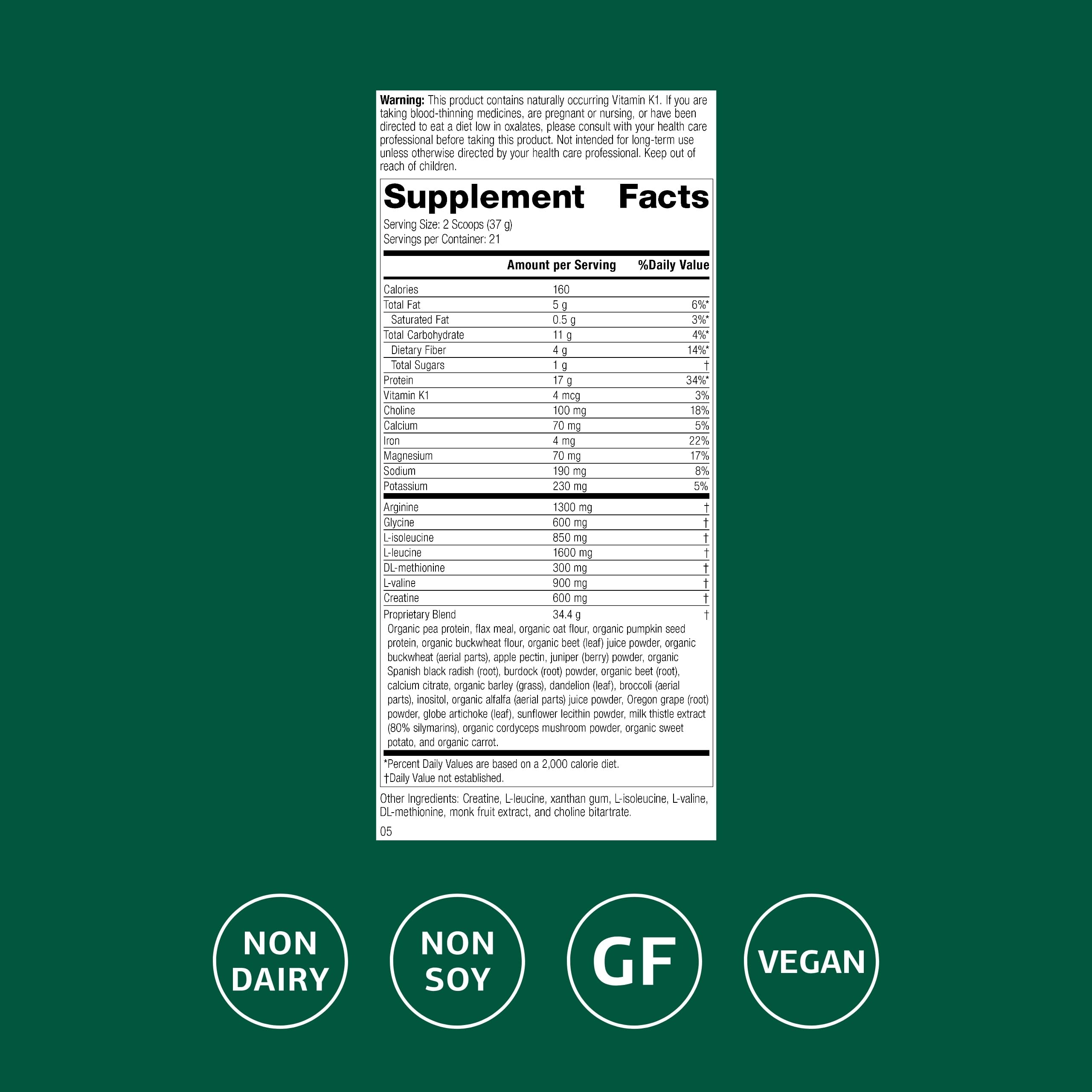 Standard Process SP Detox Balance powder scoop with pea protein mix for detox support.