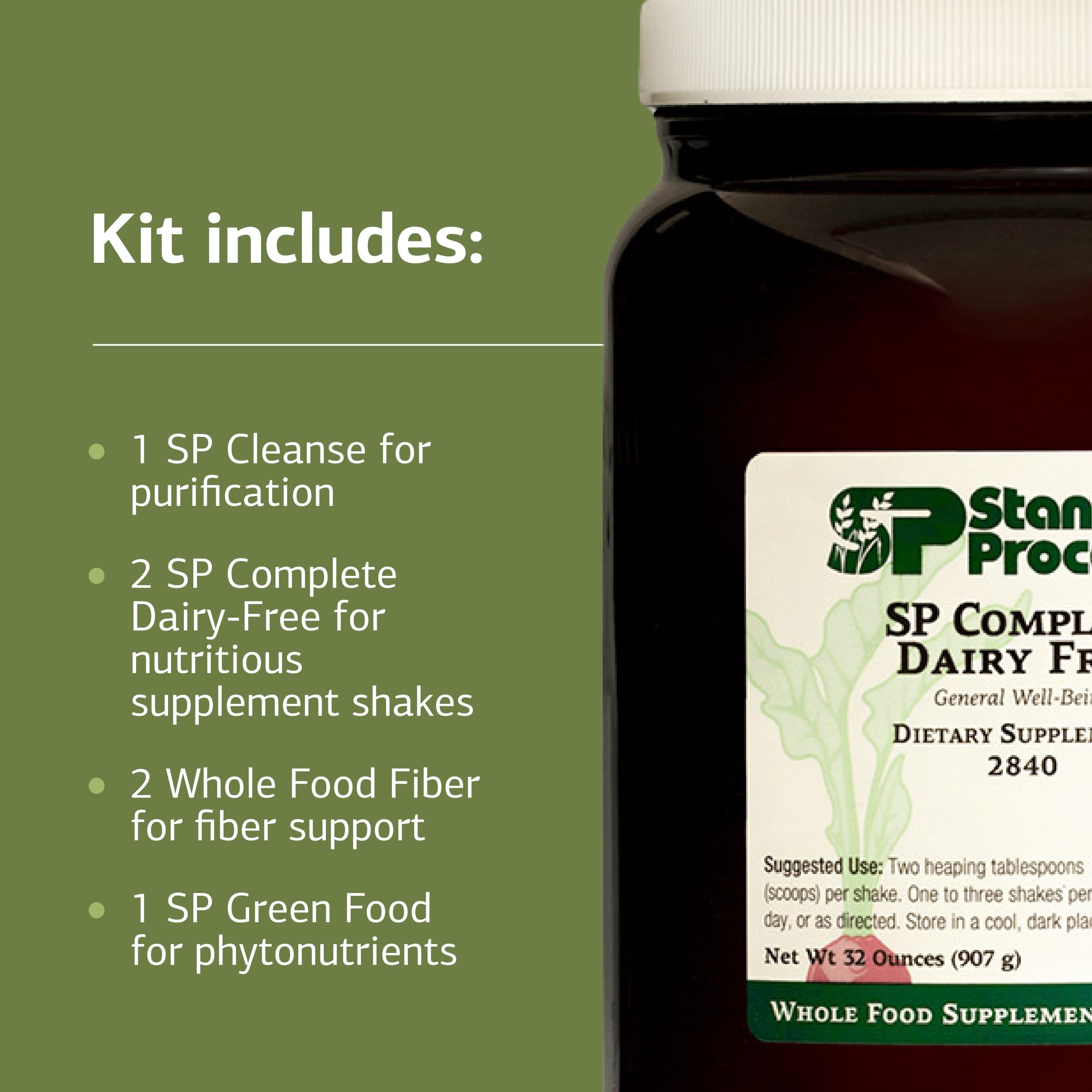 SP Green Food bottle suggests antioxidant support for cellular balance.