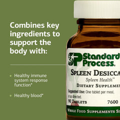 Standard Process Spleen Desiccated bottle shows gluten-free formulation.
