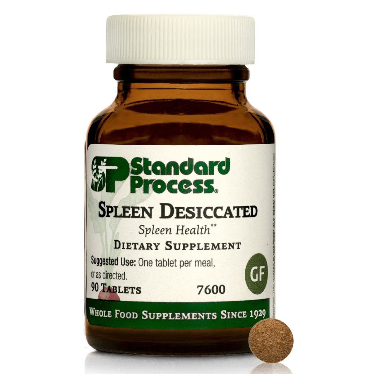 Standard Process Spleen Desiccated tablets in bottle for immune wellness.
