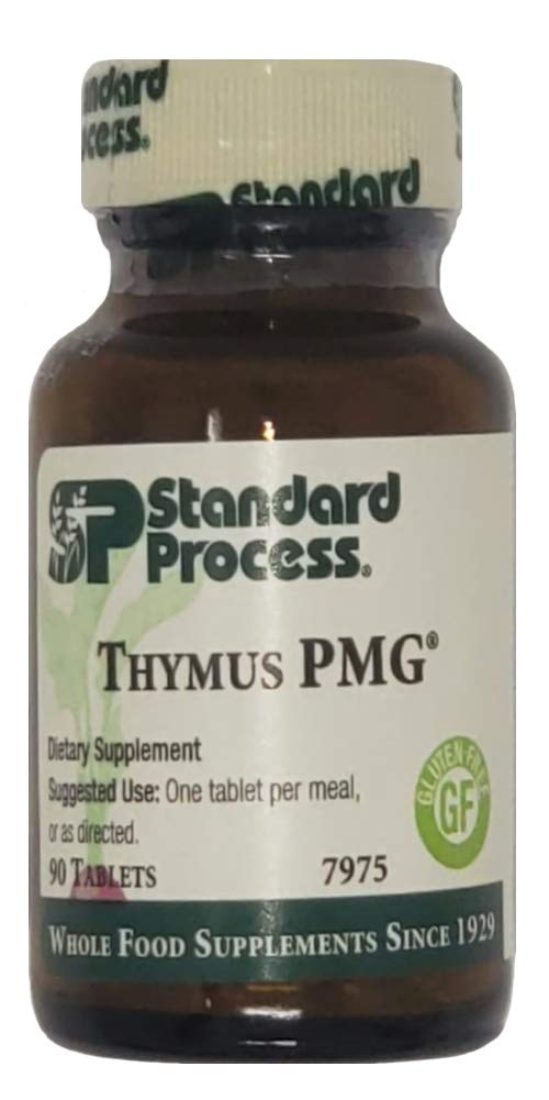 Standard Process Thymus PMG 90 Tablets bottle for daily supplement routine