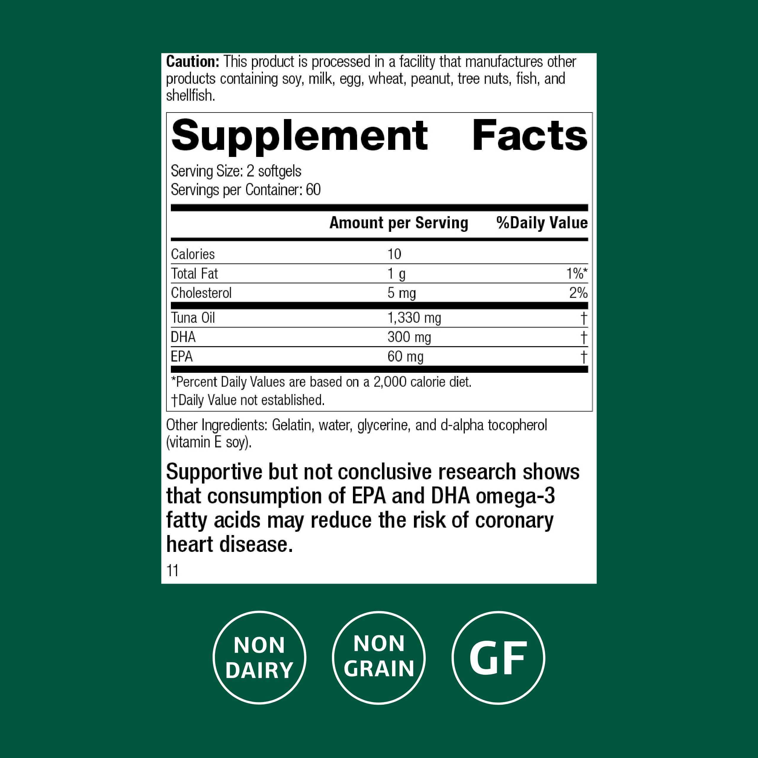 Standard Process Tuna Omega-3 Oil softgels for easy daily support