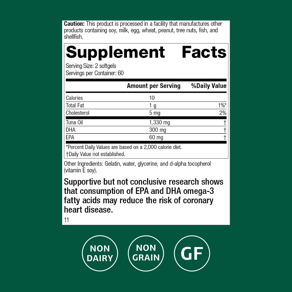 Standard Process Tuna Omega-3 Oil softgels for easy daily support