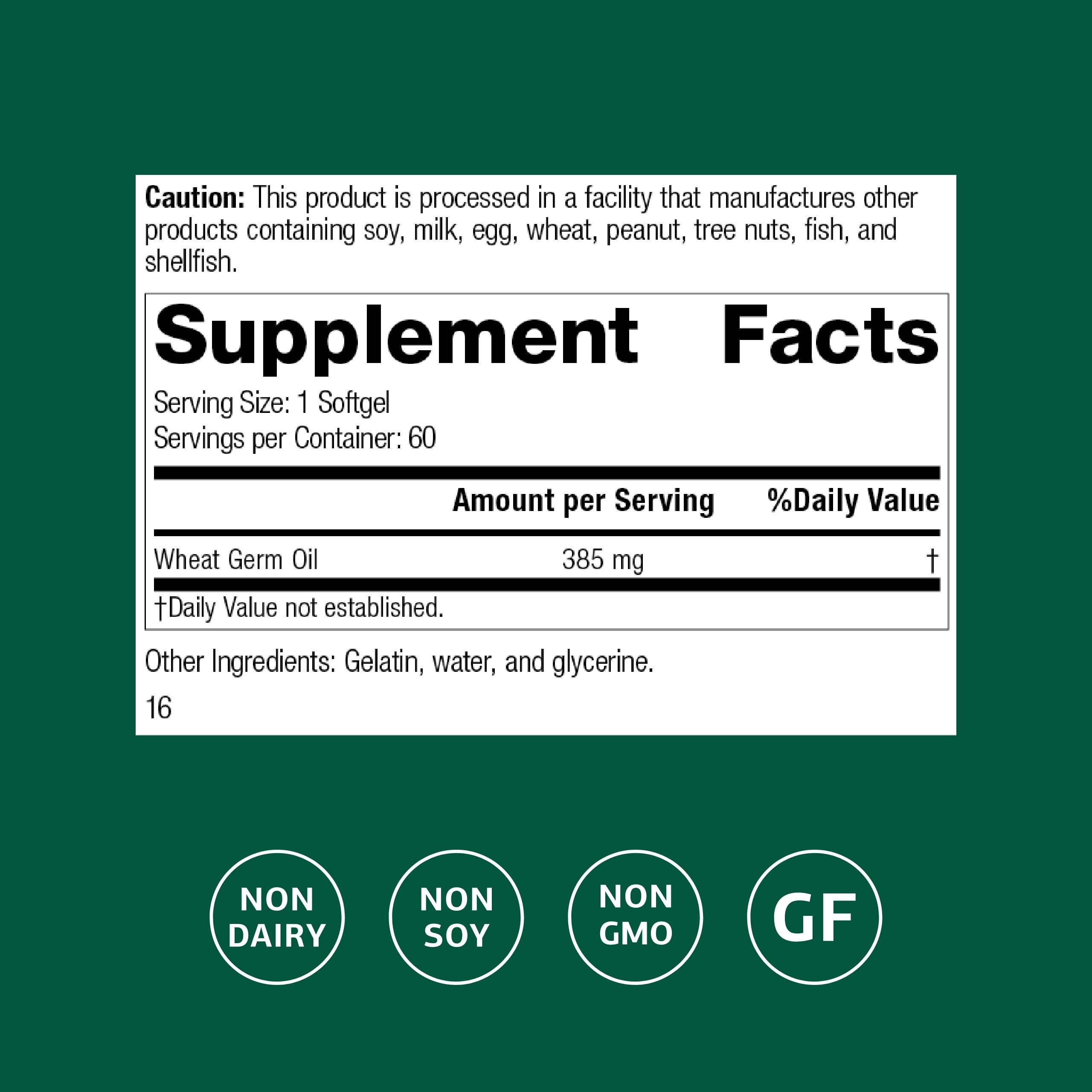 Standard Process Wheat Germ Oil capsules ready for daily immune and exercise support.