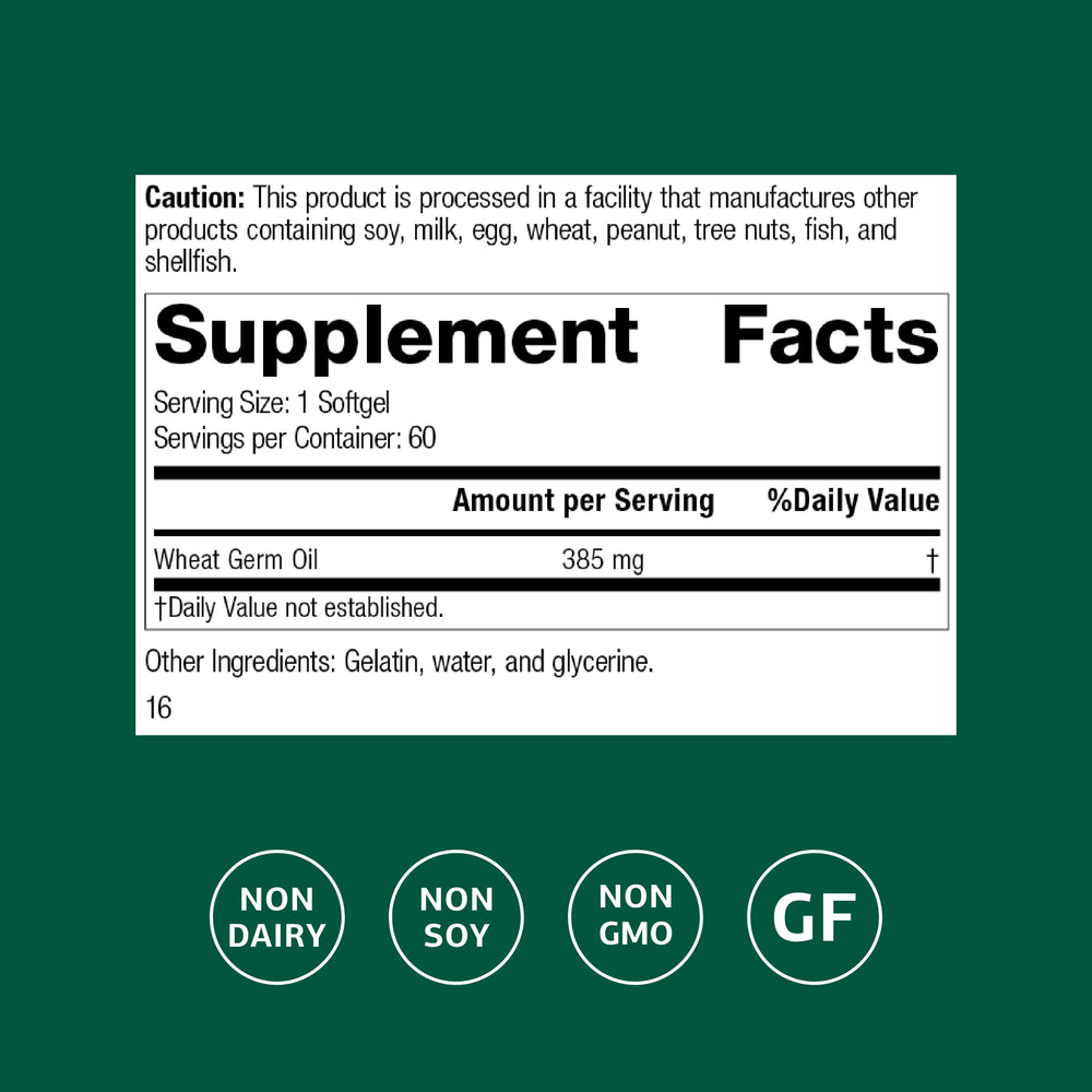 Standard Process Wheat Germ Oil capsules ready for daily immune and exercise support.