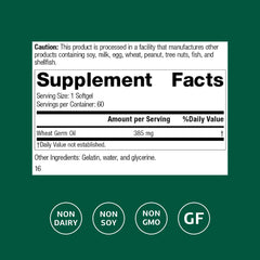 Standard Process Wheat Germ Oil capsules ready for daily immune and exercise support.