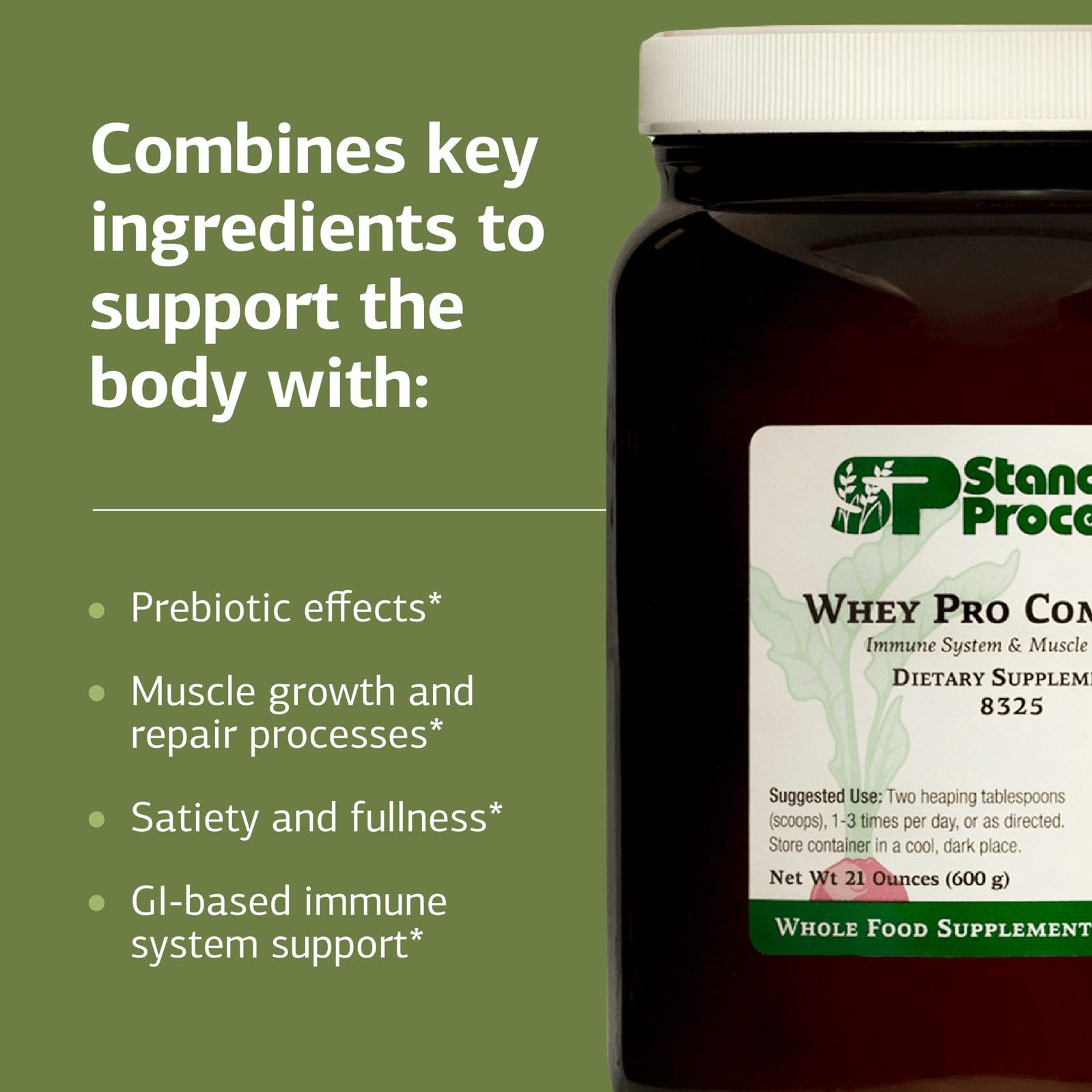 Standard Process Whey Pro Complete mixing glass with a smooth protein shake