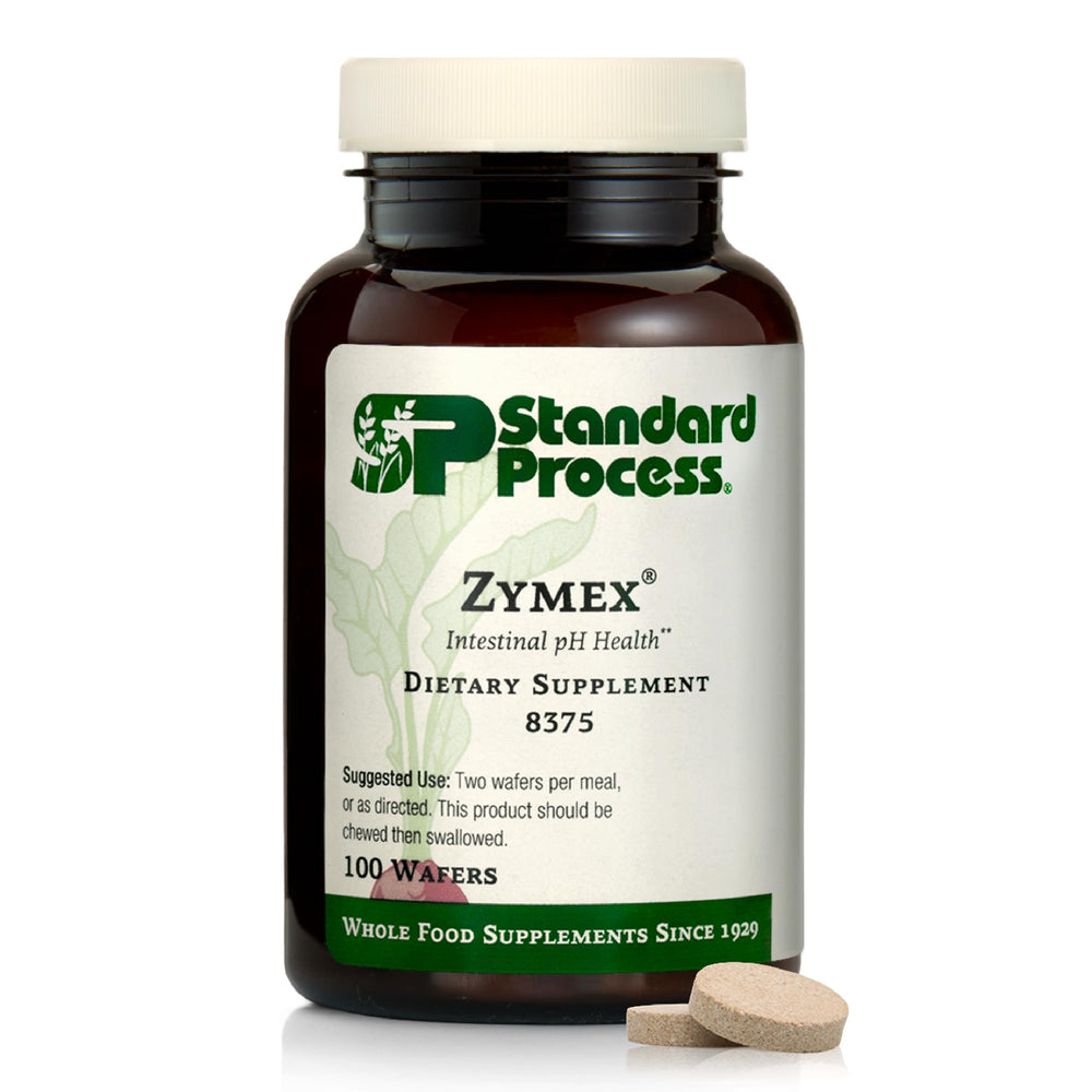 Standard Process Zymex Wafers packshot showing convenient, daily digestive support