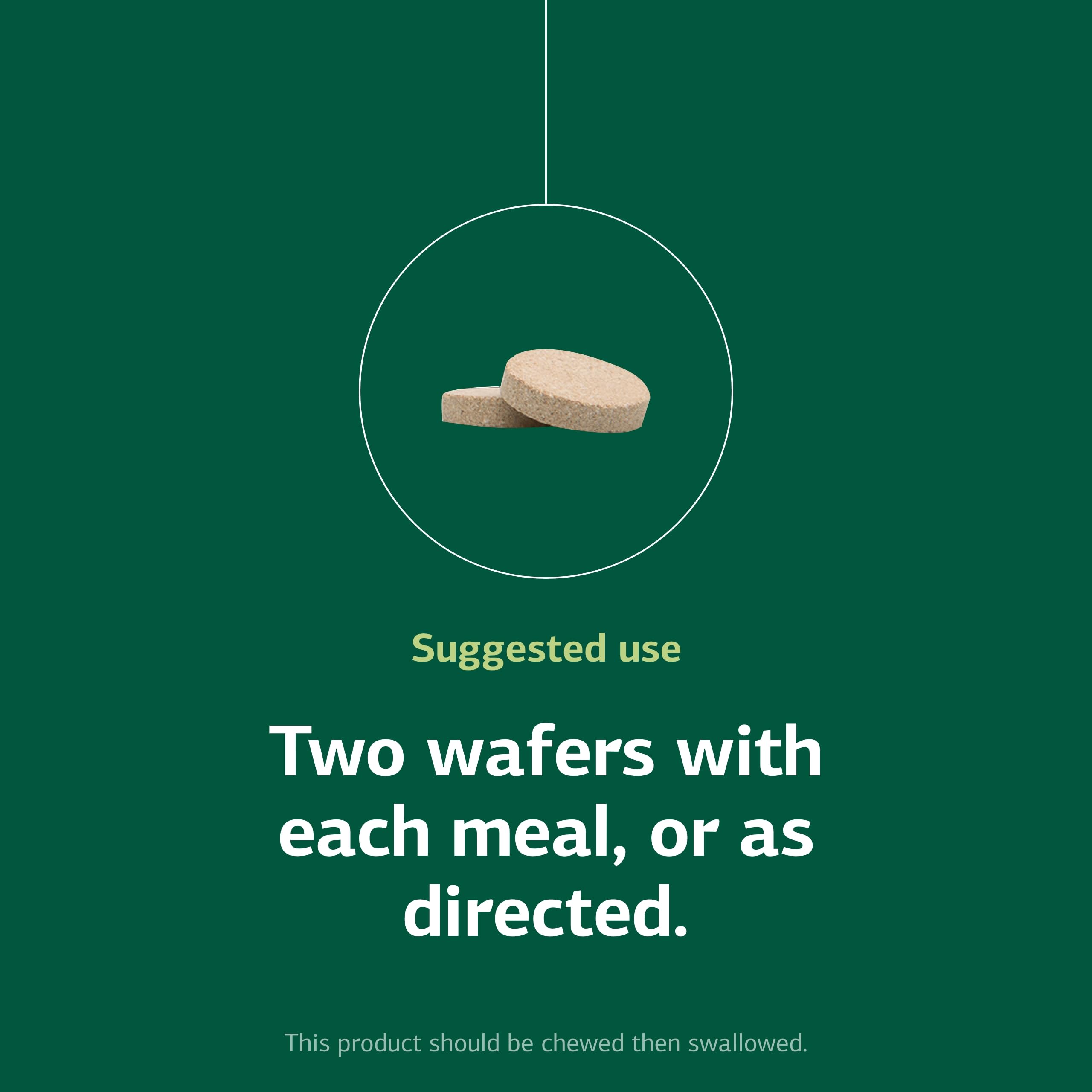 Standard Process Zymex Wafers serving ready image implies convenient, pill-free intake