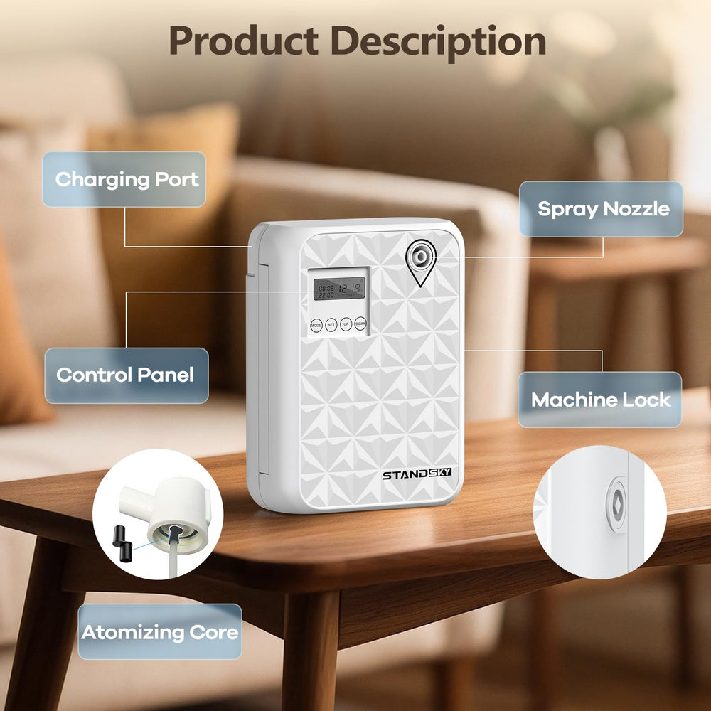 Built-in safety lock on StandSky diffuser prevents accidental opening
