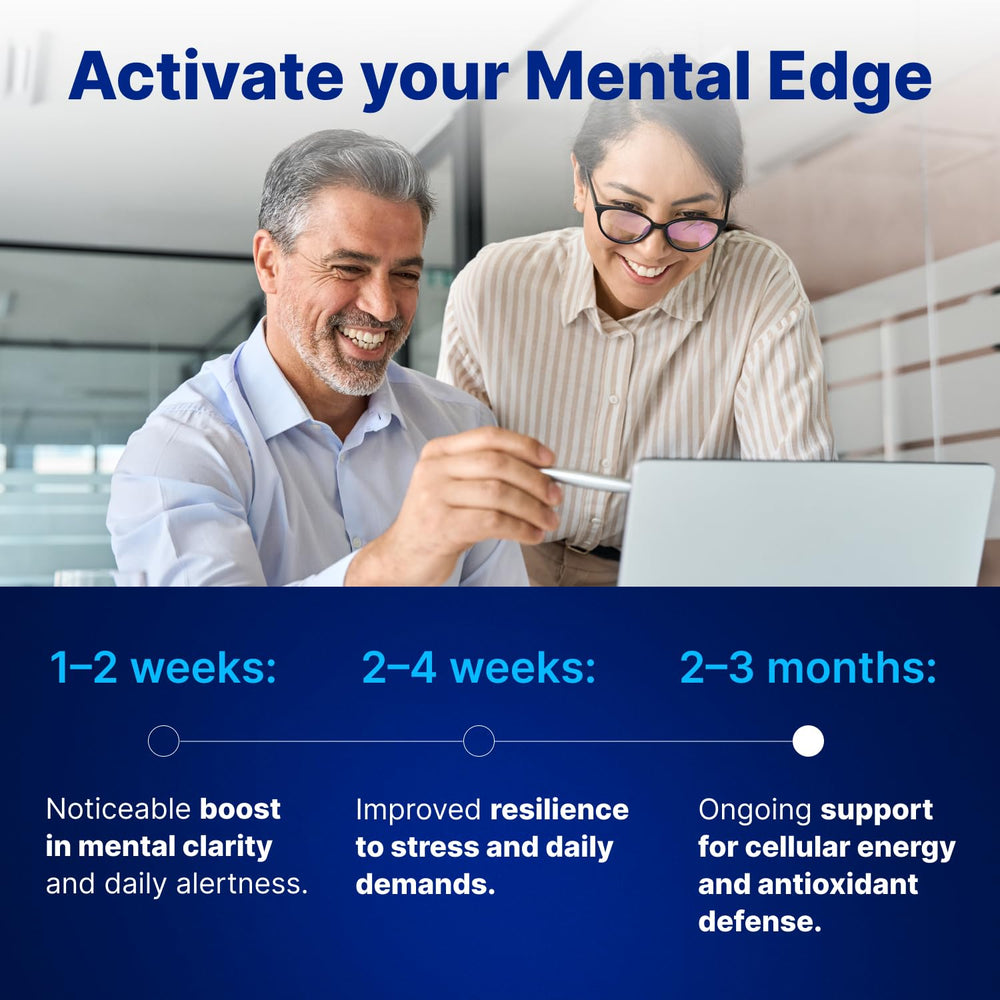 Blue capsules hint at a distinct memory-support lifestyle.