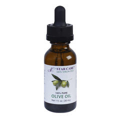 STAR CARE olive oil bottle with UV-protected glass for purity