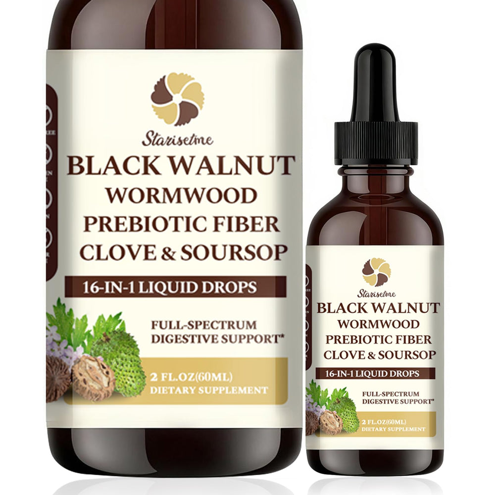 Starisetme bottle front shows vegan tincture for gut support.