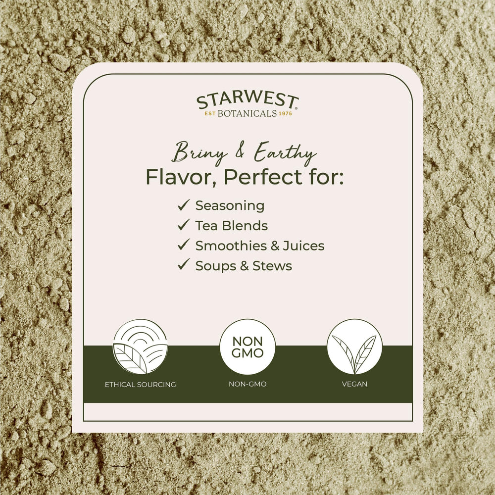 Starwest bladderwrack powder organic certification seal for trusted sourcing