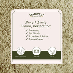 Starwest bladderwrack powder organic certification seal for trusted sourcing