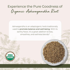 Starwest Botanicals ashwagandha root cut and sifted ready for tea blends.