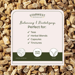 Astragalus root steeping in a cup, Starwest Botanicals promotes wellness rituals