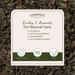 Starwest Botanicals chaparral leaf packaging in resealable bag preserves freshness