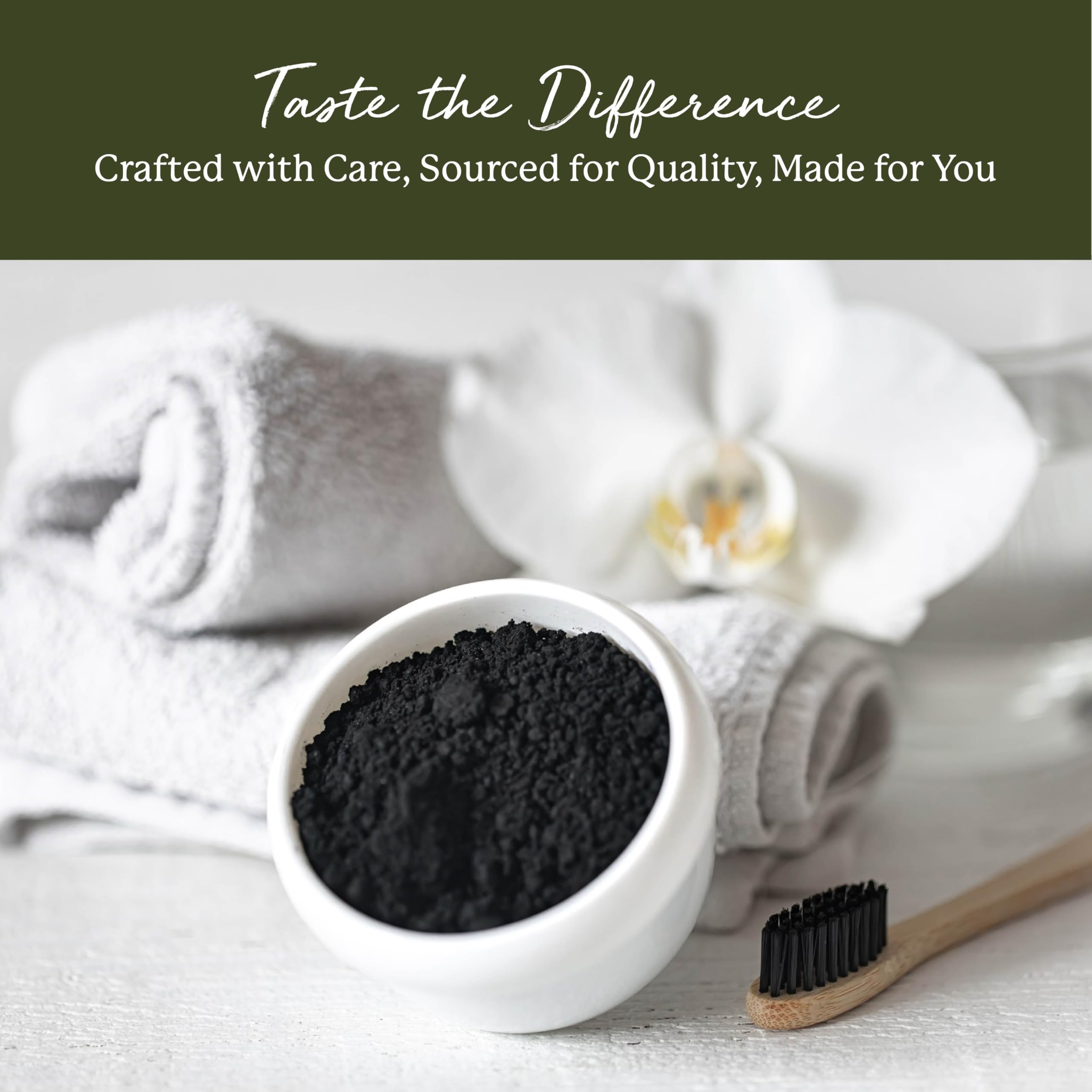 Starwest Botanicals charcoal powder ready for facial mask application.
