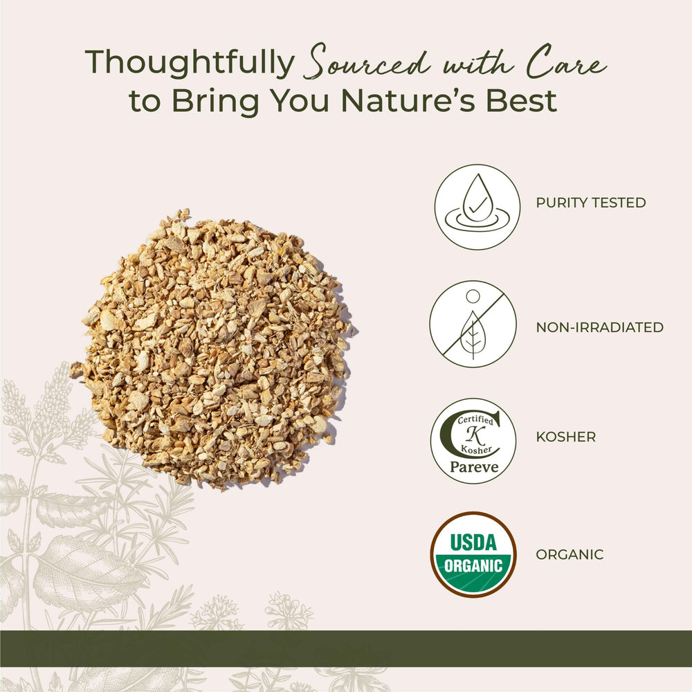 Starwest Botanicals ginger for stir-fries and soups adds bright spice.