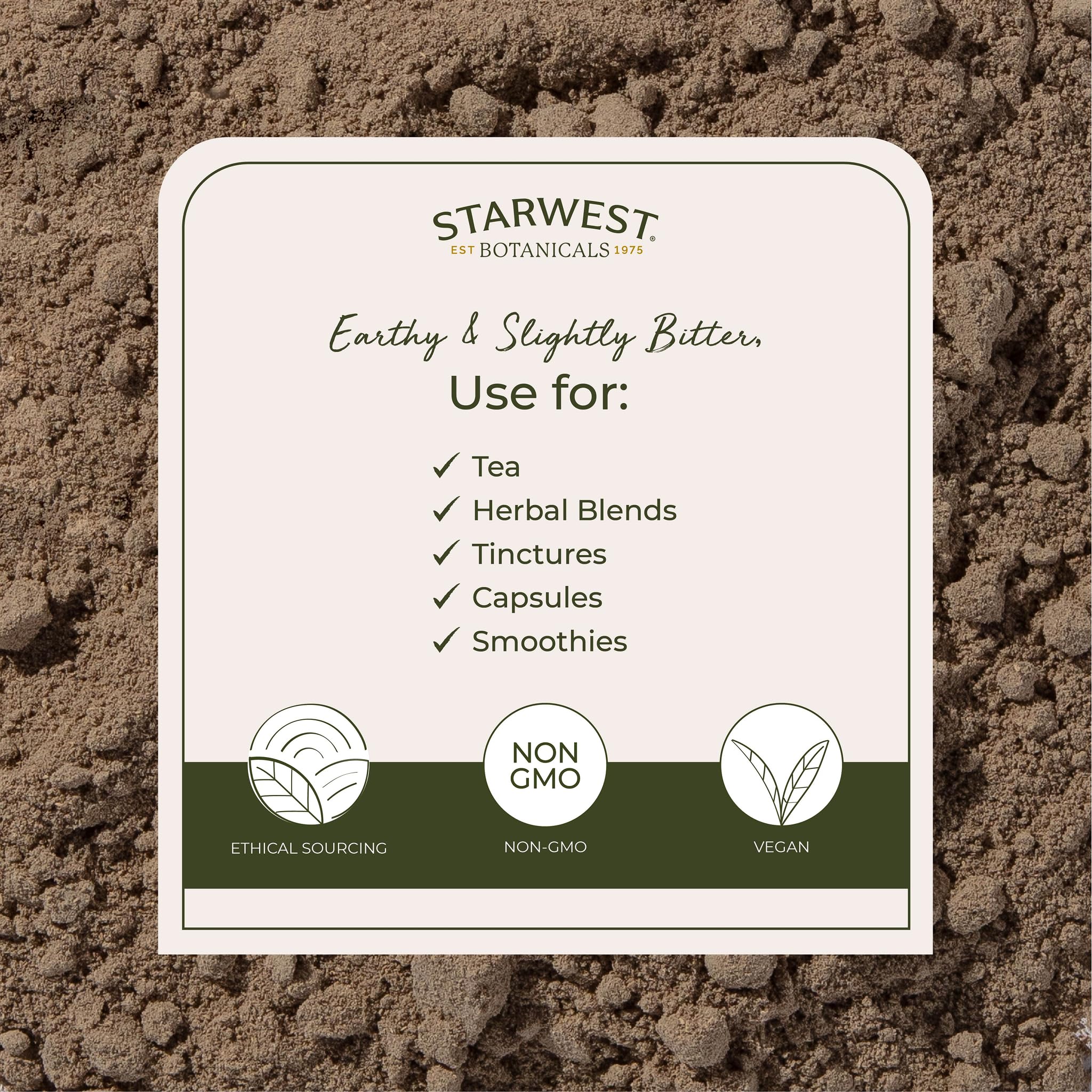 Starwest Kava Kava powder closeup highlighting fine texture for blends