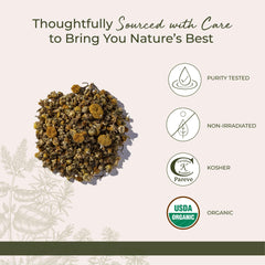 Starwest Botanicals kosher-certified chamomile flowers ensure purity and quiet reassurance in processing.