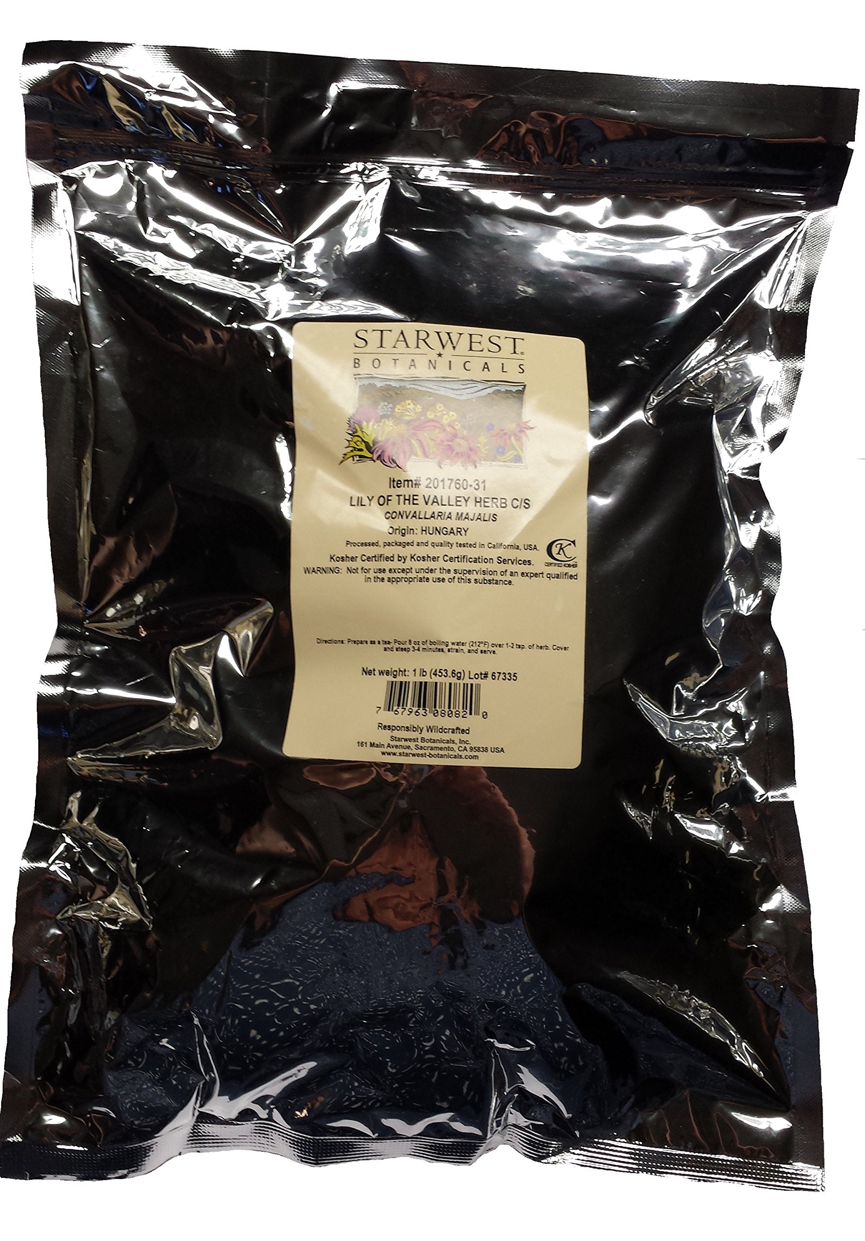 Starwest Botanicals Lily of the Valley herb in bulk 1 lb for blends and potpourri
