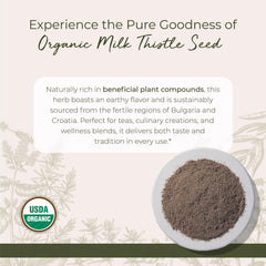 Starwest Milk Thistle Powder blends into smoothies and oatmeal with subtle earthy notes.