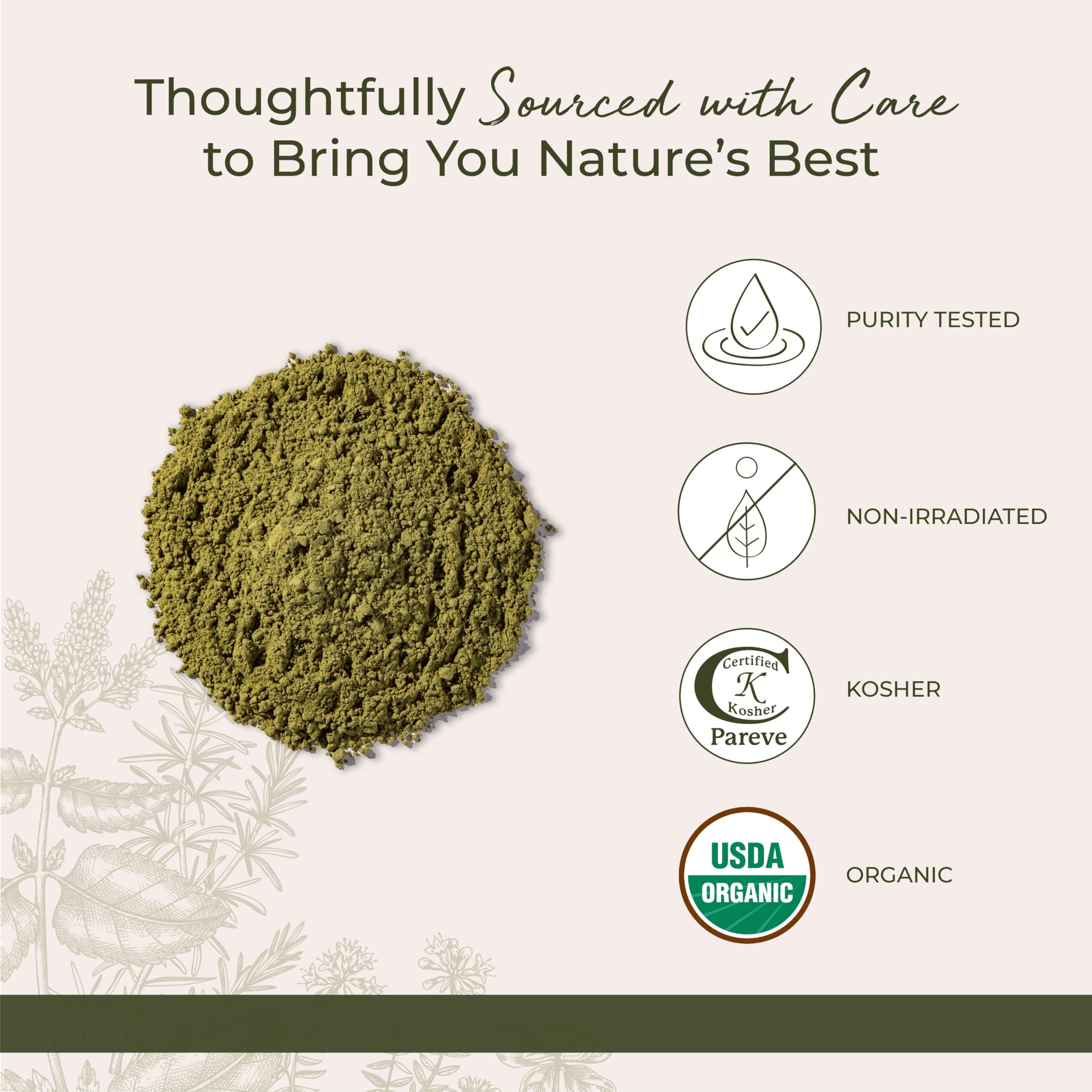 Starwest Botanicals Moringa leaf powder blended into a smoothie bowl.