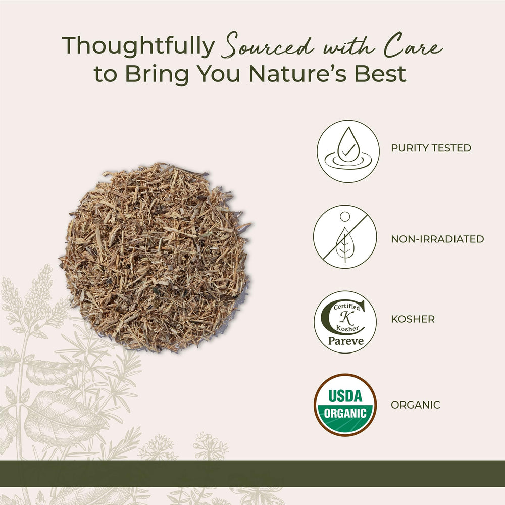 Starwest Botanicals nettle root organic and kosher certified packaging label.