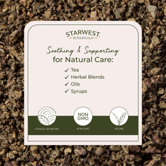 Starwest Botanicals organic-kosher-mullein-leaf-label, certified quality for everyday use.