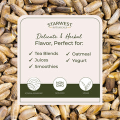 Starwest Botanicals Organic Milk Thistle Seed bag, ready for bulk use.