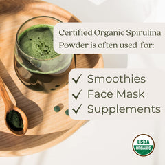 Starwest Botanicals Spirulina powder in a resealable bag preserves freshness for daily use.