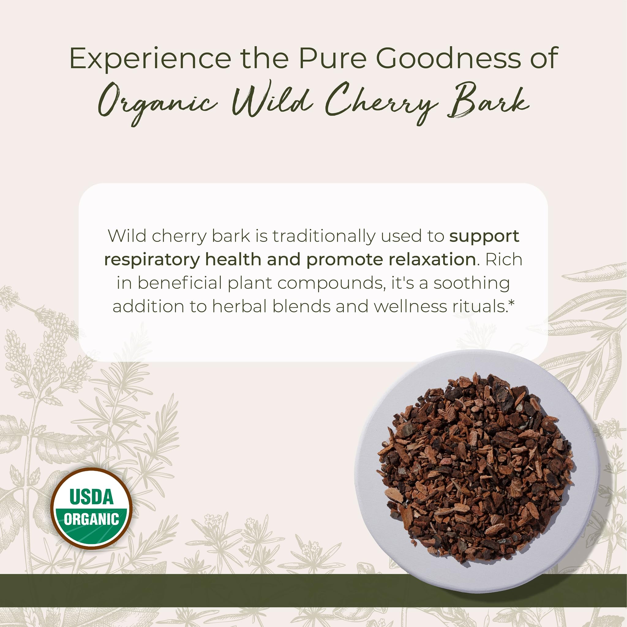 Starwest Botanicals Wild Cherry Bark cut and sifted 4oz for syrups and infusions.