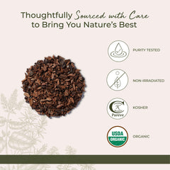 Starwest Botanicals Wild Cherry Bark tea infusion ready, fragrant and rich.