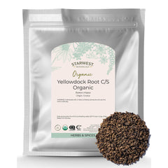 Starwest Botanicals Yellowdock Root cut-sifted leaves for versatile herbal blends.