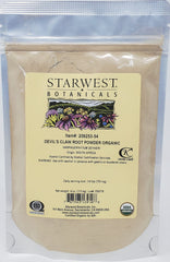 Starwest Botanicals Devil's Claw Root Powder, organic 4 oz, ideal for herbal blends