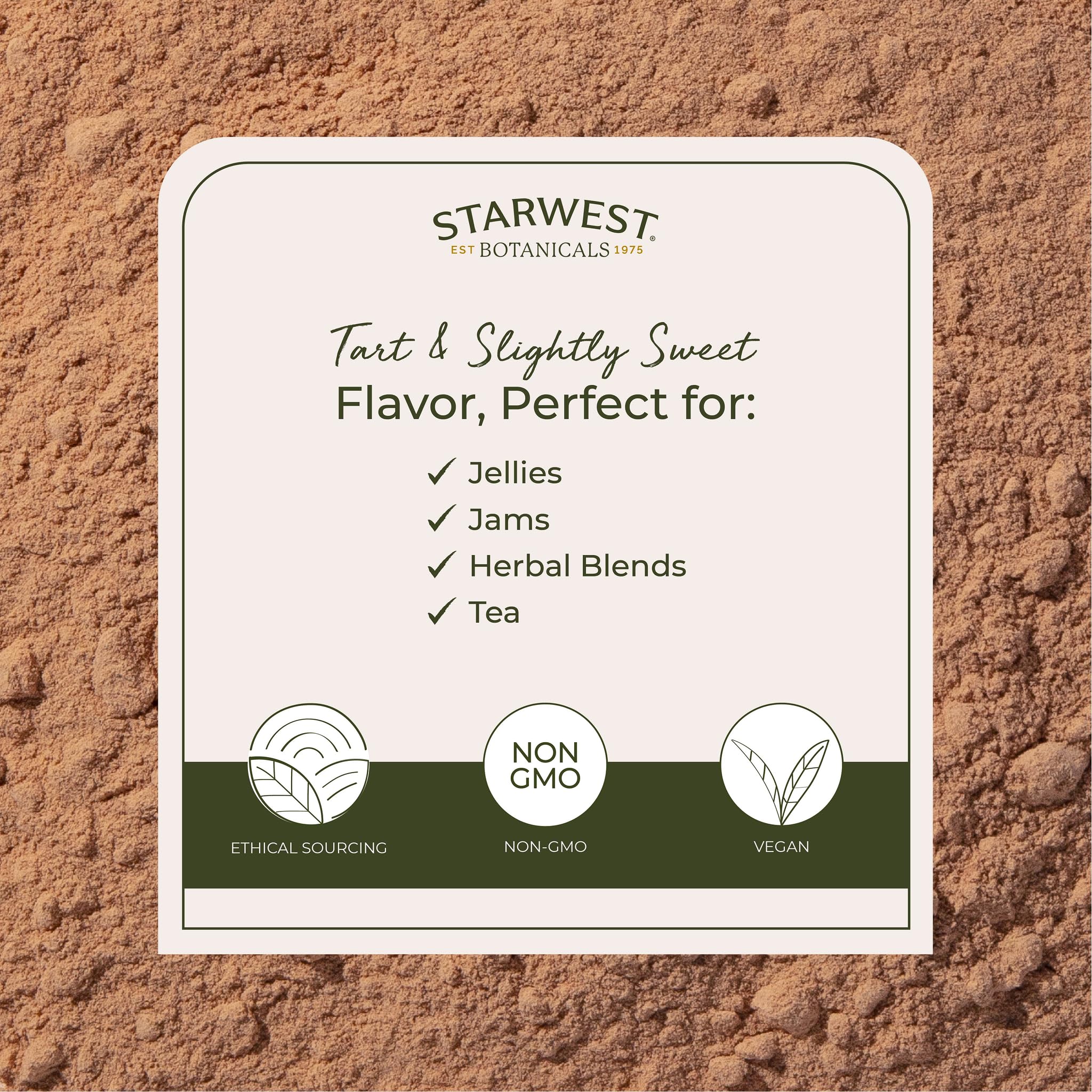 Starwest Hawthorn Berry Powder spoon dispense for easy measuring.