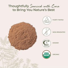 Starwest Organic Hawthorn Powder bulk bag, showing organic certification badge.