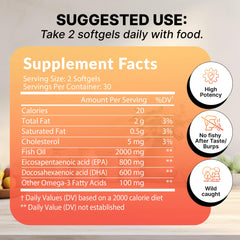 STAW Next Level Omega-3 softgels closeup indicating smooth intake and no fishy aftertaste.