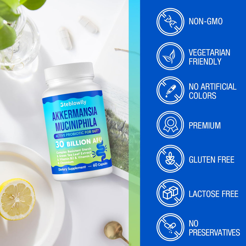 Steblowlly Akkermansia chromium nutrient visual suggests mineral support for health.