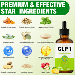 Steblowlly GLP-1 label front highlights vegan and sugar-free features.