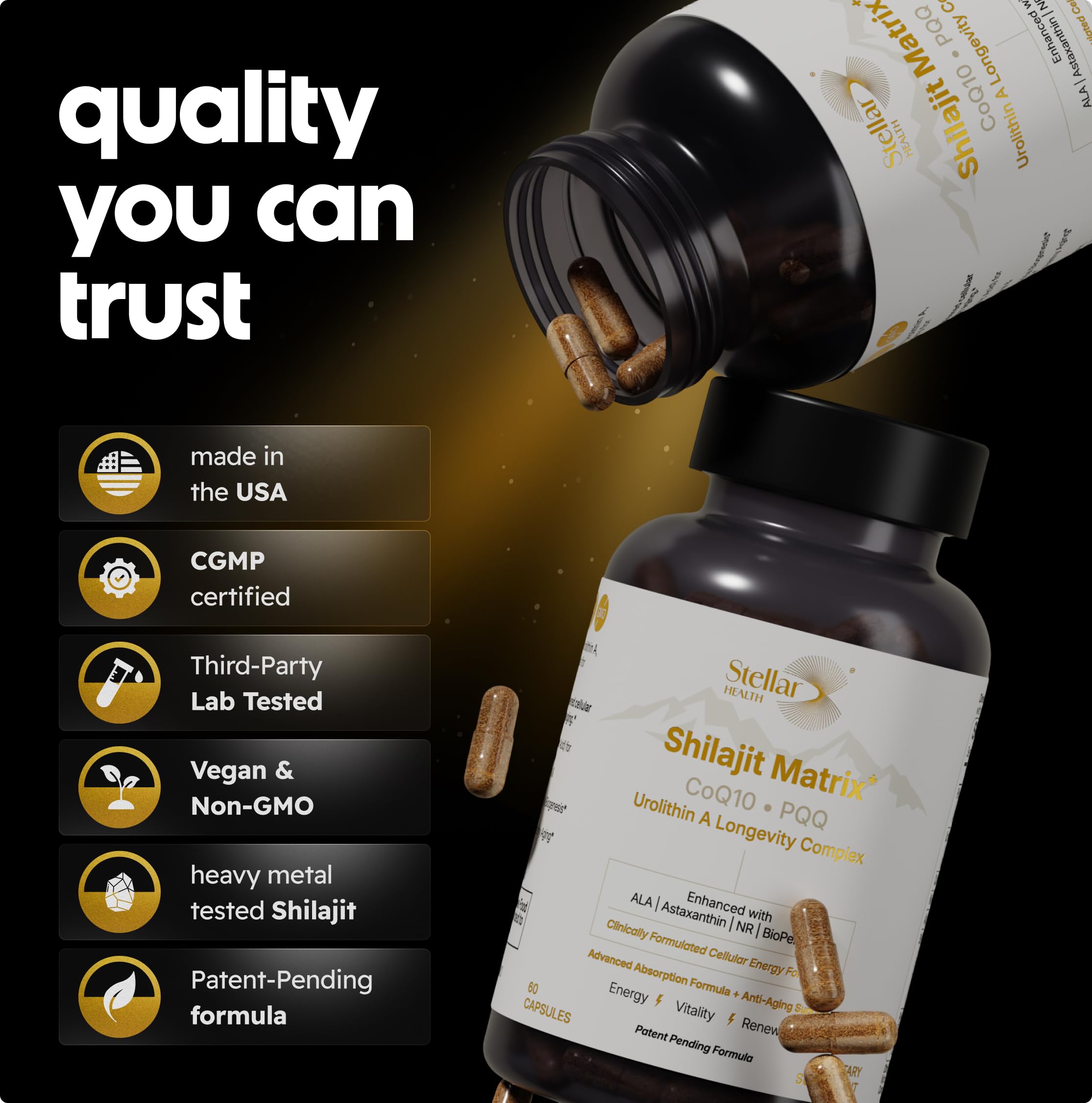 Stellar Health Piperina: mejora absorción de nutrientes