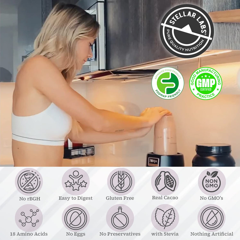 Stellar Labs whey protein chocolate shaker mix ready-to-drink