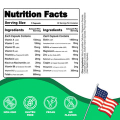 Stemox Forever Flare bottle back label highlighting zinc and B vitamins for immune and energy support