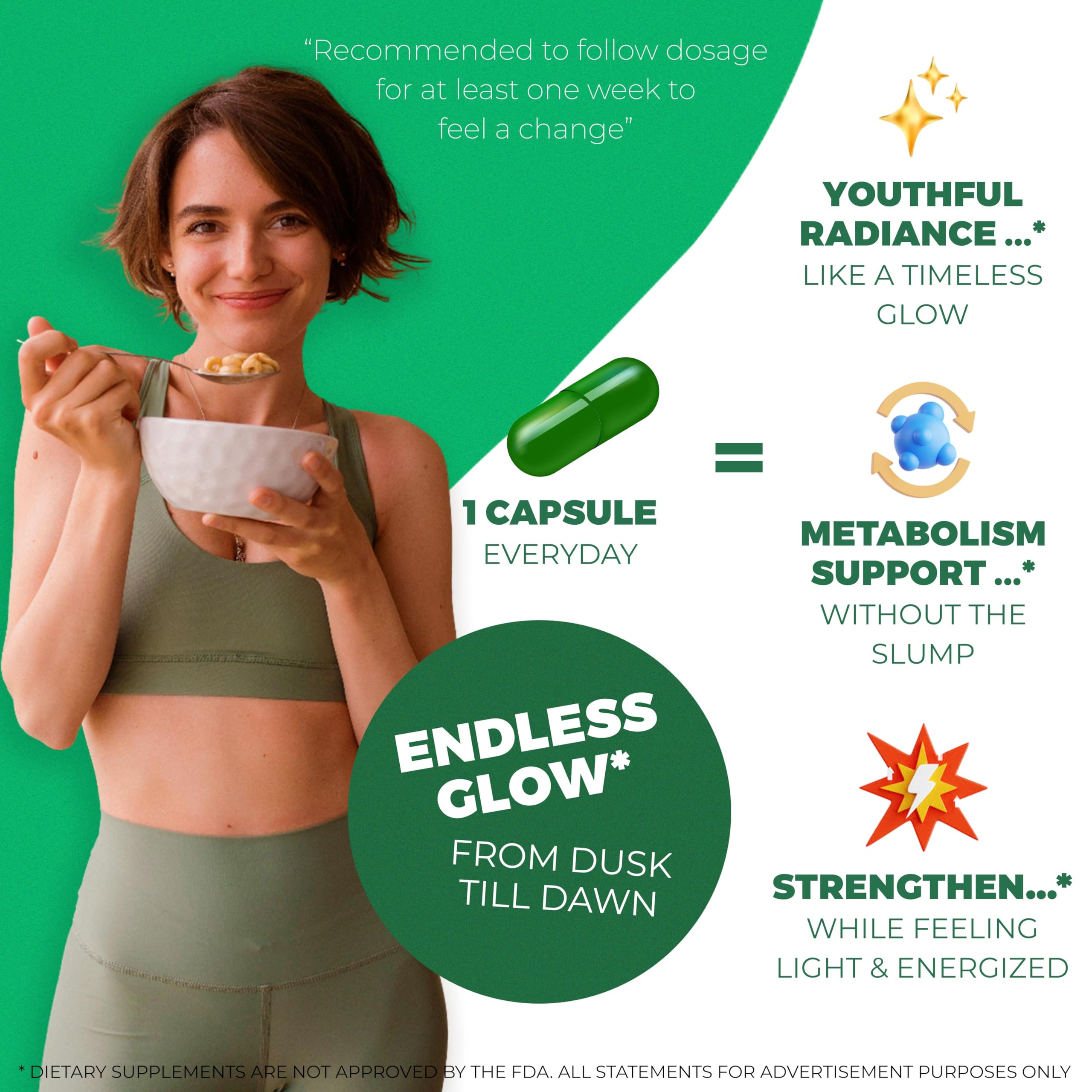 Stemox Forever Flare bottle front view for daily wellness and non-GMO formula