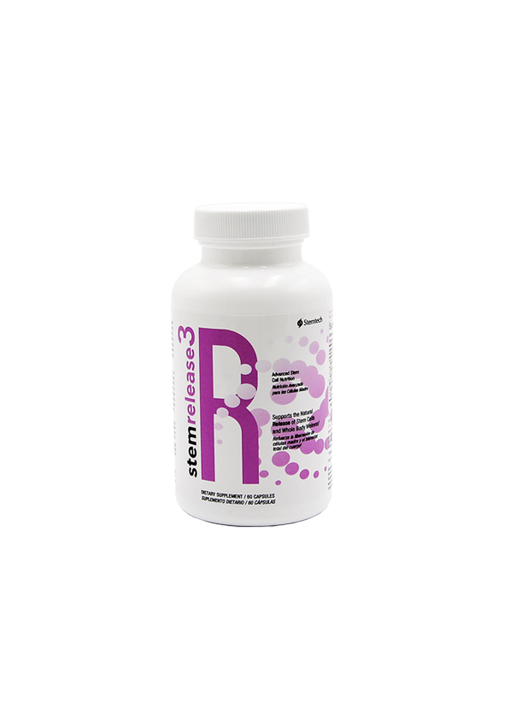 StemRelease3 bottle front, compact daily-use packaging for convenient supplementation.